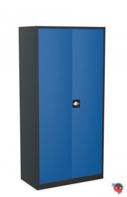 Stahl-Aktenschrank - Stahlschrank - Werkzeugschrank - 92 x 60  x 195 cm - super tief 60 cm - schwarz-blau - sofort lieferbar- Preishammer ! 